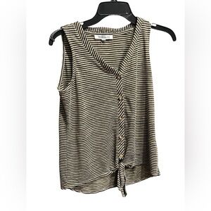 Green and white striped tank top